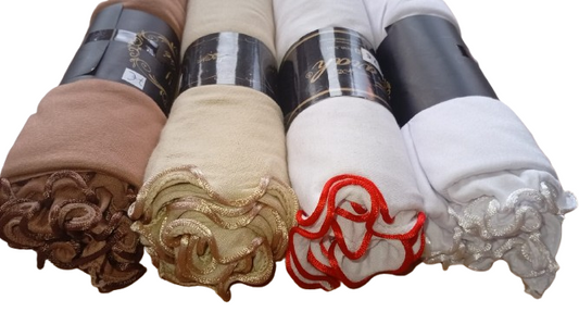 jersey sjaal met golvend lintje